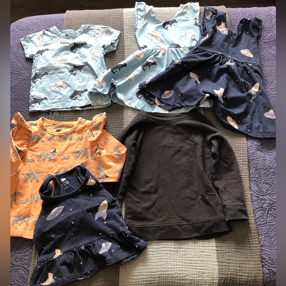 Play condition, bundle of 6 Monica + Andy pieces, 2T